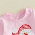thumbnail image 6 of Cjfdfy Newborn Baby Girl Christmas Outfit Christmas Santa Embroidery Long Sleeve Ruffled Flared Pants Bodysuit Infant Cute My First Christmas Fall Winter Clothes 0-18M, 6 of 9