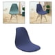 thumbnail image 3 of Funda de asiento de silla Shell de estilo moderno de mediados de siglo para hogar, hotel, funda de jacquard suave azul oscuro, 3 of 8