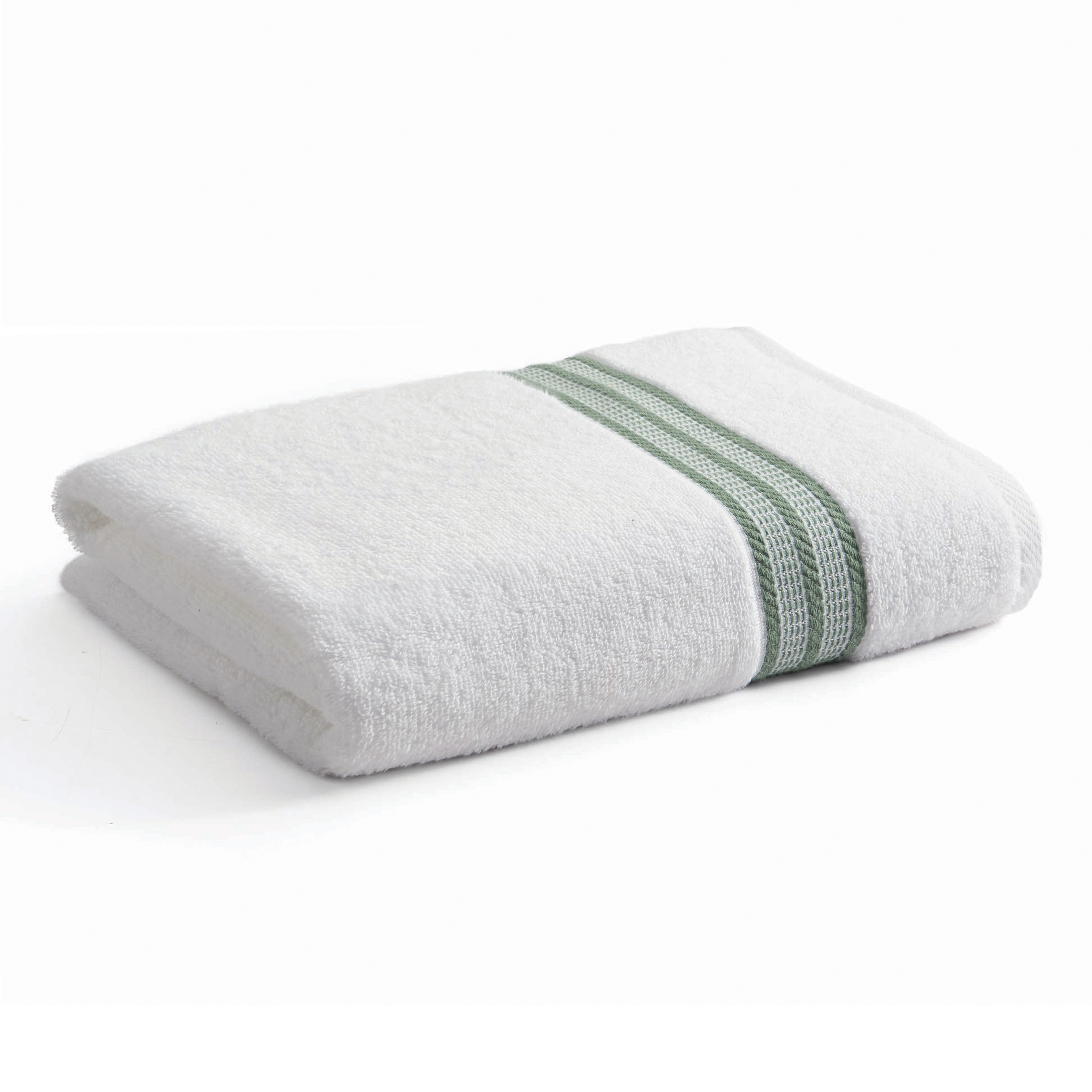 Better Homes & Gardens 6-Piece Bath Towel Set, Green Solid/Stripe - image 3 of 12