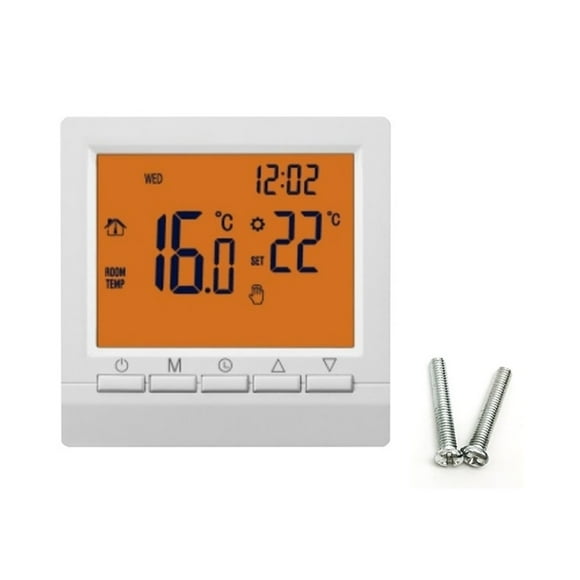 Chauffage ME83 Thermostat à Gaz, Contrôleur de Température Programmable Numérique 3A LCD, Thermostat de Contrôle de Température, Économise de l'Énergie