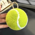 thumbnail image 2 of Wilitto Tennis Ball Plush Pendant Soft Stuffed Ball Plush Toy Fluffy Tennis Ball Key Ring Charm Sports Backpack Decoration Birthday Gift tennis, 2 of 12