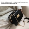 thumbnail image 3 of Bolso De Cadena Para Mujer, De Piel Sintética, De Gran Capacidad, Resistente Al Agua, Negro, Con Cadena De Hombro Para Citas, Compras, Viajes, 3 of 7
