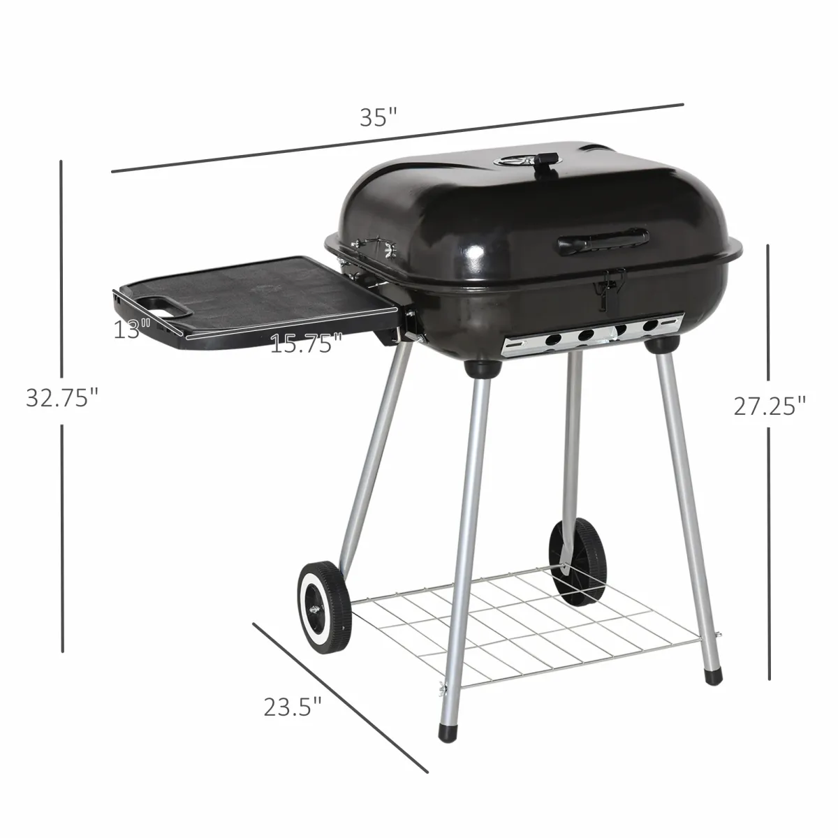 22" Charcoal Outdoor Barbecue Grill  Heavy-Duty Cooking Grill for Backyard BBQ & Outdoor Events