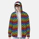 thumbnail image 2 of Fotbe Rainbow Chequerboard Chaqueta con Protección Solar UPF 50+ para Hombre y Mujer, Camisa con Capucha y Bolsillos-Medium, 2 of 7