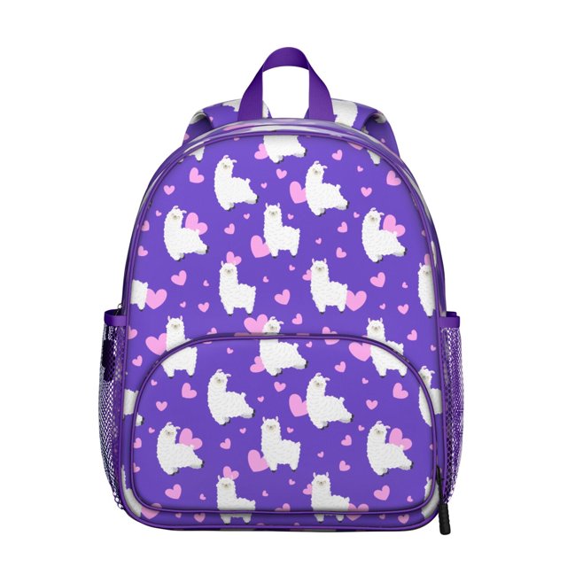 Adorable Alpaca Student Backpack – Cute Llama Cartoon Pattern with Kawaii Design, Lightweight and Durable for School