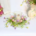 thumbnail image 5 of CoreLiving Easter Door Wreaths for Front Door Small Spring Wreath with Wildflower and Eggs Decor Artificial Tulip Floral Arrangement for Porch Window Wall Cabinet Kitchen Unique Easter Home Decor, 5 of 9
