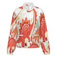 thumbnail image 5 of Jackets for Women Winter Coat Jackets Flannel Stand Collar Jacket(Cute Dinosaur Family Pattern,Size:S-4XL), 5 of 7