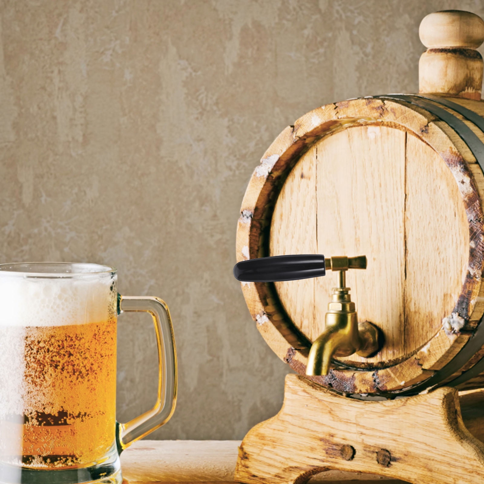 2 Poignées De Robinet à Bière Noires En Plastique - Ergonomiques, Compatibles Fûts Et Distributeurs, Accessoire Bar - 10