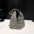 thumbnail image 4 of Bolso Hombro Retro Leopardo para Mujer Lona Con Múltiples Bolsillos Las Axilas () Blanco, 4 of 8