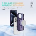 thumbnail image 3 of ELEHOLD Case for iPhone 15, Clear Transparent Camera Kickstand Case Shockproof Heavy Duty Protective Cover Case,Darkpurple, 3 of 8