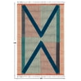 thumbnail image 3 of Casavani Hand Block Printed Cotton Dhurrie Blue Hallway Stair Runner Outdoor Rug 4x10 feet, 3 of 6