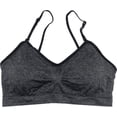 thumbnail image 1 of Coobie Womens Scoopneck Seamless Bra (One Size, Black Heather), 1 of 1