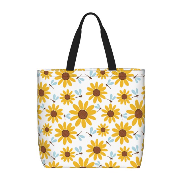 Balery Sunflowers Bolsa de Mano para Mujeres con Cremallera, Bolsa de Gimnasio con Compartimentos, Bolsa para Laptop, Bolsa para Trabajo