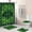 Green05, variant on Waterfall Shower Curtain Sets, Natural Scenery White Wooden Window Waterproof Shower Curtain for Bathroom with Non Slip Rugs, Toilet Cover and Bath Mat, 12 Plastic Hooks (Window Waterfall)