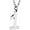 1 - Silver, variant on Womens Stainless Steel Number 0-9 Charms Pendant Necklace 2 Colors Gold Silve