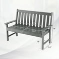 thumbnail image 3 of Costway Garden Bench All-Weather HDPE 2-Person Outdoor Bench for Front Porch Backyard, 3 of 9