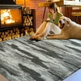 thumbnail image 6 of Wellber Shag Rugs Fluffy Tie-Dyed Area Rug for Bedroom Living Room Carpet Home Decor,4'x6',Grey, 6 of 7