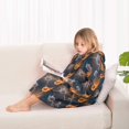 thumbnail image 3 of Basketball and Lightning Black Pattern Flannel Blanket Hoodies for Teens ,Teens Oversize Sherpa Wearable Hooded Blanket Sweatshirt with Super Pockets, 3 of 6