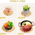 thumbnail image 4 of Beautiful Spring Japanese Cherry Blossoms 2 Pcs Round Woven Pot Holders Trivets Set, Cotton Coasters Placemats for Cooking Baking Hot Dish Pan Pot Bowl Teapot, 9.45 In + 7 In, 4 of 5