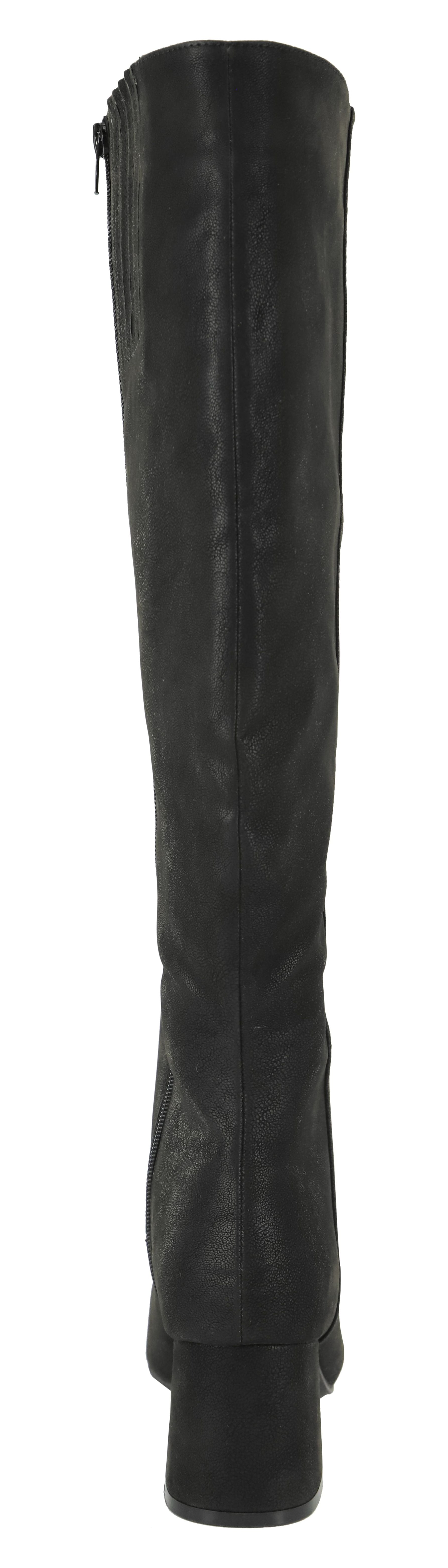 Eloquii Elements Women's Wide Calf Block Heel Dress Boots