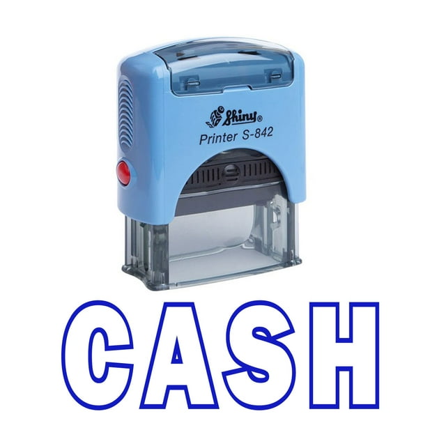 CASH Self Inking Rubber Stamp Custom Shiny Office Stationary Stamp
