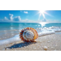 Jigsaw Puzzle for Adults, Blue Beach Sunshine Seashell Challenging Educational Fun Family Activities Games Toys Gifts Wooden Puzzles 300 Piece