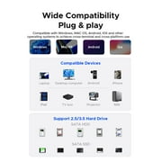 ORICO 4 Bay SATA Hard Drive Docking Station for 3.5 HDD/SSD Hard Drive Enclosure USB3.0 5Gbps DAS PRO 150W Power Build-in Cooling Fan for Business User Aluminum (9848RU3)
