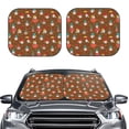 thumbnail image 2 of Wukai cute gnome Pumpkin Print Windshield Sun Shade, Car Front Window Shades Sunshade Cover Sun Visor Shield Block Automotive Interior Protector Blocks UV Rays-Small, 2 of 6