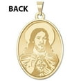 thumbnail image 2 of PicturesOnGold.com Scapular Religious Medal OVAL Color - 2/3 X 3/4 Inch Size of Nickel, Solid 14K Yellow Gold, 2 of 4