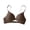 Coffee, variant on Women's Inbarely Triangle Bralette Plunge Supportive Front Fastening Bras No Underwire Soft Comfortable Everyday Lingeries Black XL