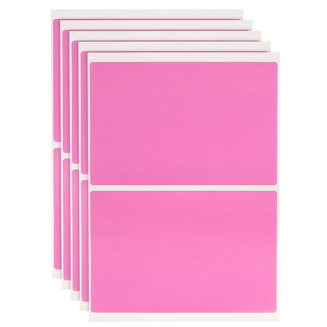 120 hojas de etiquetas adhesivas rosas de 3 x 2 pulgadas para etiquetar suministros de oficina