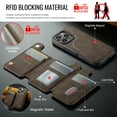 thumbnail image 2 of Allytechgroup 2 In 1 Wallet Case for Apple iPhone 14 Plus, Compatible with Mag-safe Detachable 7 Cards Holder RFID Blocking Shockproof Premium PU Leather Phone Case Cover for Women Men, Coffee, 2 of 10