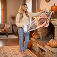 thumbnail image 5 of Halloween Web Decorations with 50 Small Spiders, Stretchy-Cobwebs for Party Decor, Indoor Outdoor Props for Festivals, 1Pack Spider Web #D, 5 of 7