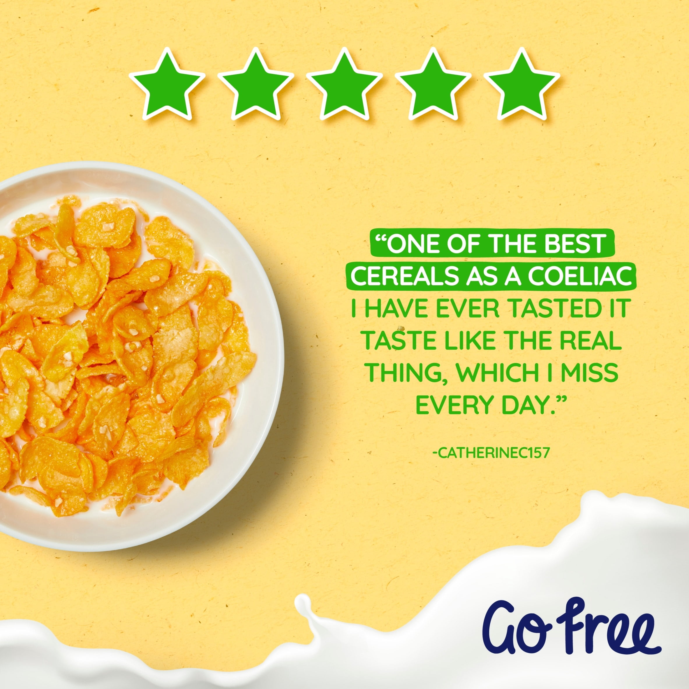 NestlÃ© GoFree Honeynut Flakes Cereal 350g, Imported from Britain