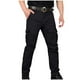thumbnail image 2 of Pantalones largos para hombre, de color liso, informales, con bolsillos, para trabajo, para actividades al aire libre, rectos, de poliéster., 2 of 7