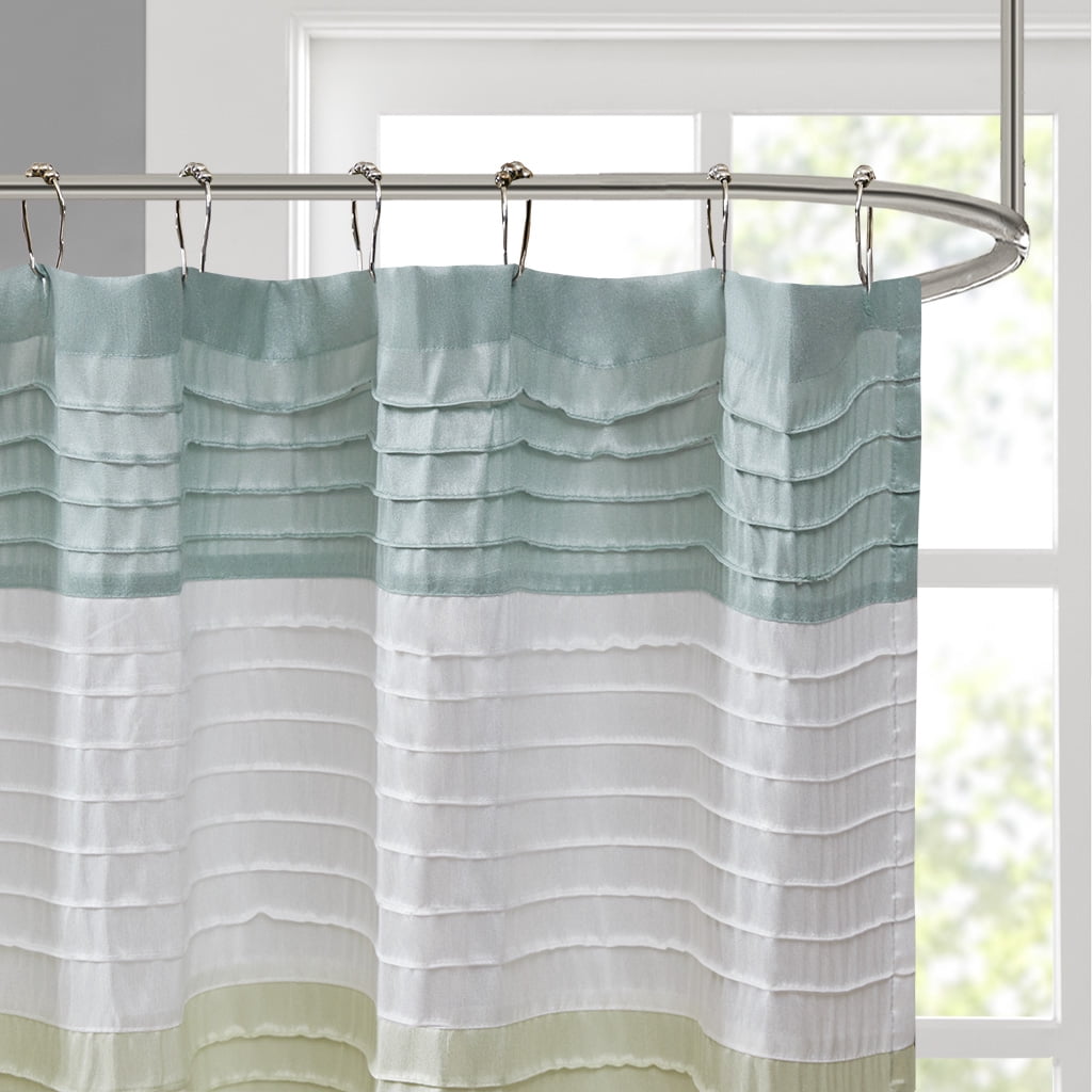 Euroco Faux Silk Shower Curtain