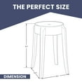 thumbnail image 6 of LeisureMod Averill Mid-Century Modern Plastic Dining Stool with Sturdy Seat and Legs - Stylish and Comfortable Plastic Stool for Kitchen and Dining Room, Clear (Single), 6 of 13