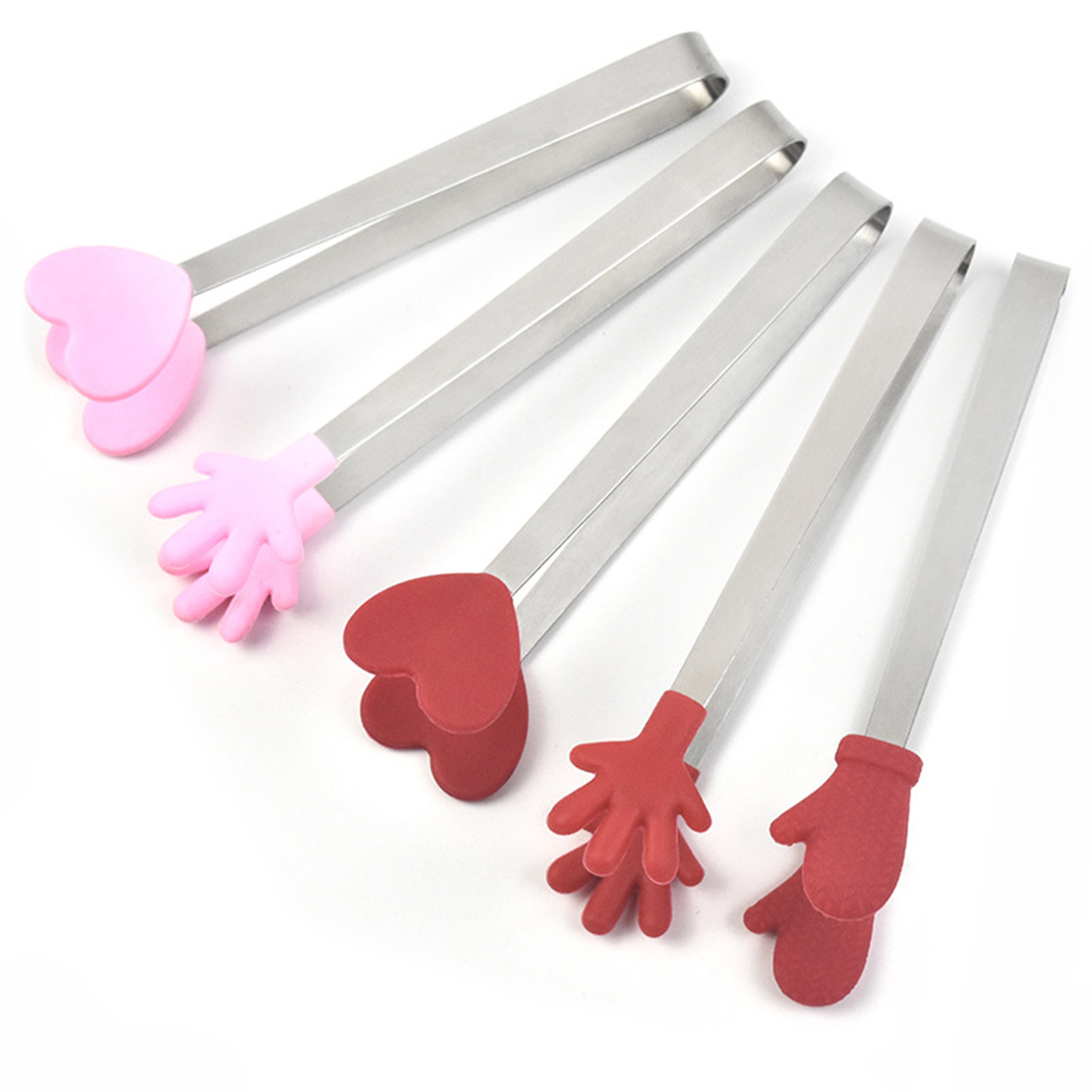Gwong Food Clip Portable Cute Stainless Steel Mini Hand-Shaped Ice Cube Sugar Tong for Kitchen(Type 4) - image 5 of 10