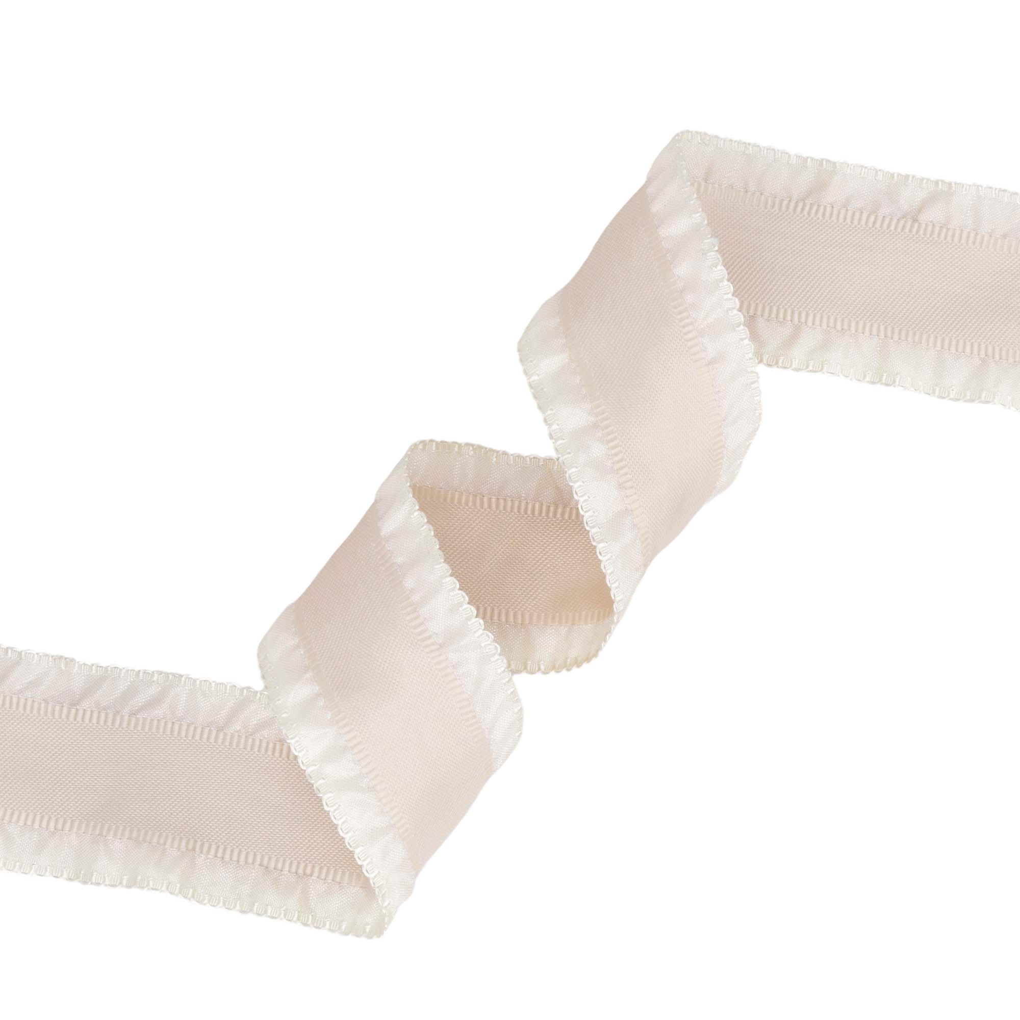 LaRibbons 1 1/2" Ruffle Ribbon, Darker Cream, 20 Yard Roll