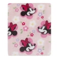 thumbnail image 3 of Disney Minnie Mouse Plush Baby Blanket, Pink, Infant Girl, 3 of 6