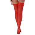 thumbnail image 3 of DPOIS Woman's Sheer High Thigh Pantyhose Stocking Lingerie, 3 of 4