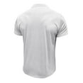 thumbnail image 6 of Wyobmus Men's Shirts Lapeled Collar Buttons Up Shirt Quick Dry Performance Short Sleeve Work Shirts B-White, 6 of 7