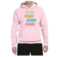 thumbnail image 2 of Wild Bobby, Positive Vibe Be Kind Brave Thankful Be Yourself Inspirational/Christian Unisex Graphic Hoodie Sweatshirt, Light Pink, Small, 2 of 3