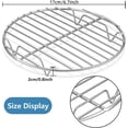 thumbnail image 2 of Casewin Round Cooling Racks Set of 1, Stainless Steel Wire Oven Rack for Baking Cooking Steaming and Roasting, Healthy & Rustproof, Mirror Finished & Dishwasher Safe, Metal Silver - 17cm, 2 of 7