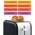 thumbnail image 4 of Kenmore 2 Slice 1400W Toaster with Dual Controls, 1.5in wide Slots, Silver and Black, 4 of 9