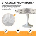 thumbnail image 2 of Elastic Fitted Round Tablecloth, Boho Geometric Waterproof Stretch Table Cover for 36"-44" Tables, Simple Farmhouse Nation Abstract Motifs Washable Outdoor Tablecloths for Patio, Picnic, Camping, 2 of 9