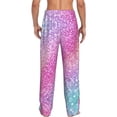 thumbnail image 6 of Mens Pajama Pants, Fun Rainbow Pink Lounge Pj Pants With Drawstring, Men'S Sleepwear Pajama Bottom, 6 of 8