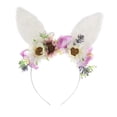 thumbnail image 4 of Lindo gato orejas diadema traje decoración flor corona para rendimiento fiesta de pascua cosplay niñas mujeres jinwen Sombreros de corona, 4 of 8
