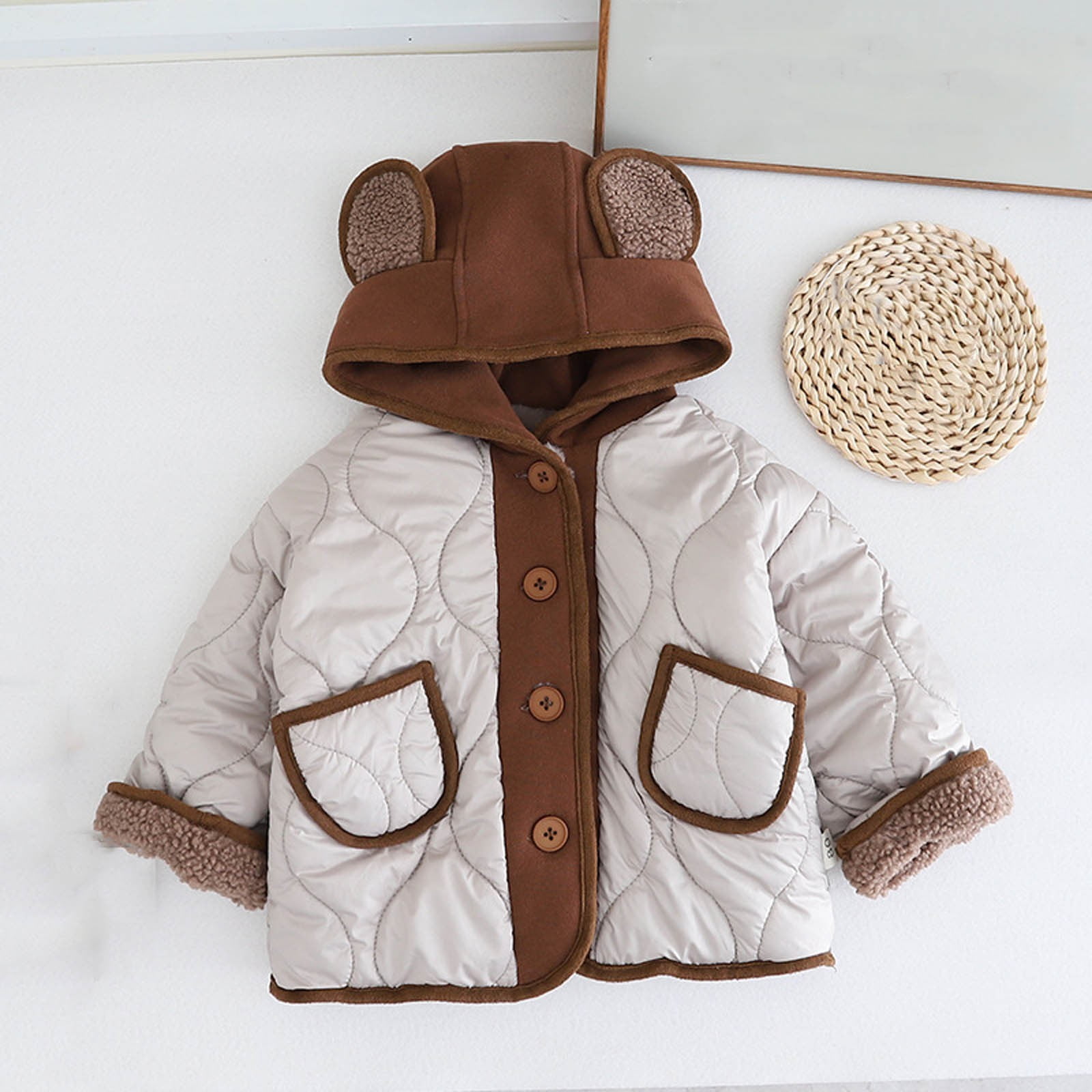 cfhntfmh Manteau d'Hiver pour Bébé Garçon Fille Veste à Capuche en
