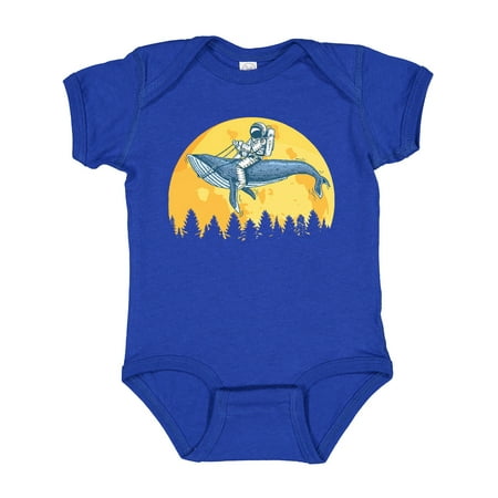 

Inktastic Astronaut Space Whale Moon Gift Baby Boy or Baby Girl Bodysuit